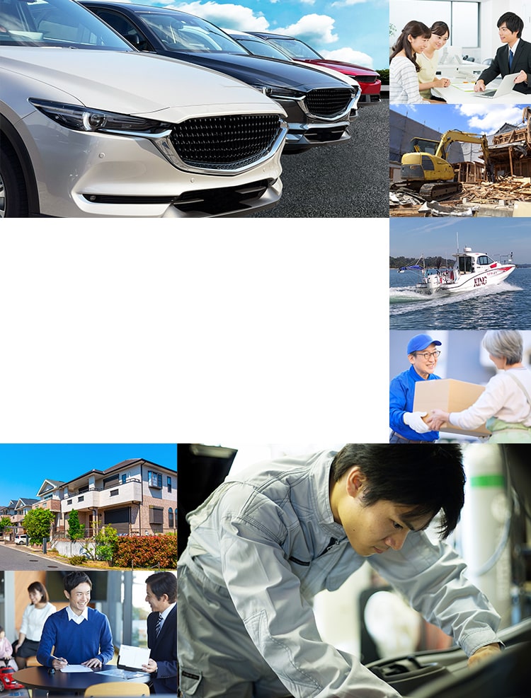 自働車の整備・車検・販売をはじめ、建設・土木工事や運送事業・遊漁船事業など地域の皆様の多彩なご要望に幅広く対応する総合企業です。